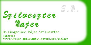 szilveszter majer business card